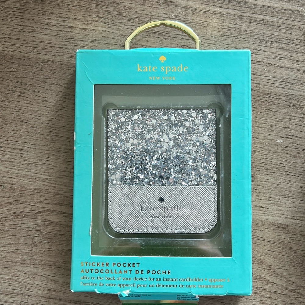 Kate Spade sparkling device sticker pocket